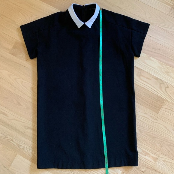 Classic Black Collared Shift Dress -Preppy and Timeless Style - Picture 4 of 5